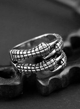 Vintage Animals Dragon Claw Ring Men Women Punk Hip Hop Open