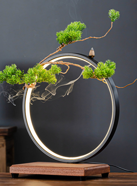 新中式LED灯禅意倒流香摆件