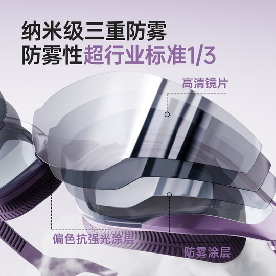Yumei swimming glasses with high definition waterproof and fog-proof