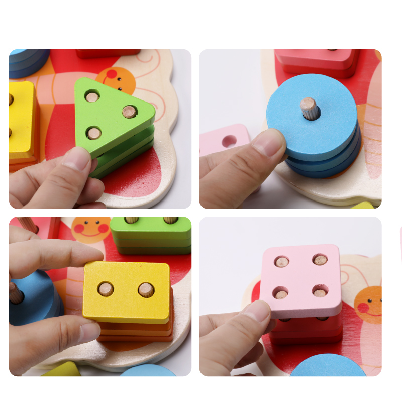 婴幼儿童益智力开发拼图多功能积木 木丸子玩具拼图/拼板