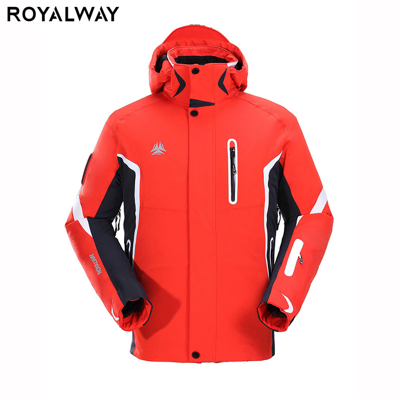 royalway户外秋冬男滑雪服双板滑雪服冲锋衣外套保暖防风防水 - 图0