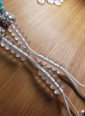 老水晶合集 diy手工材料包 碟珠+银佛珠计数器 文玩手作挂件配饰