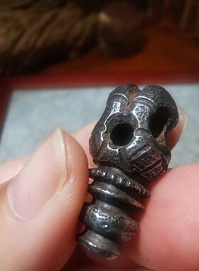 14716  藏传老天铁尸陀林主佛头三通 ​