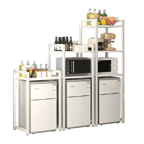 冰箱置物架落地多层厨房收纳架上方顶部储物架家用烤箱微波炉架子 - 图3