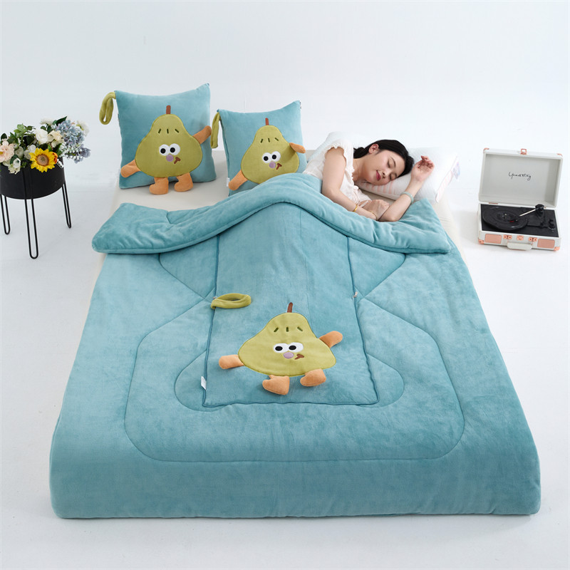 抱枕被子二合一加厚保暖办公室午睡毯子汽车载靠垫被子秋冬款,淘宝优惠券,粉丝福利购,淘宝优惠卷