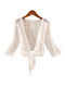 2026 ໃຫມ່ Outerwear ຂະຫນາດນ້ອຍແມ່ຍິງ Summer Cardigan Waistcoat ບາງ Jacket Lace Versatile ສັ້ນ shawl ການປົກປ້ອງແດດເທິງ