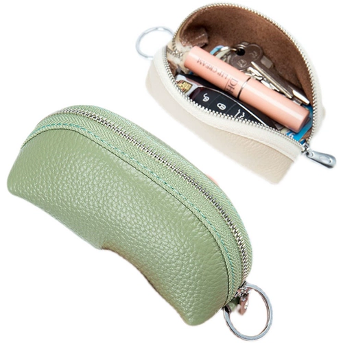 Ключница, вместительная и большая сумка через плечо, универсальная цепочка с молнией, кошелек, маленькая небольшая сумка, из натуральной кожи