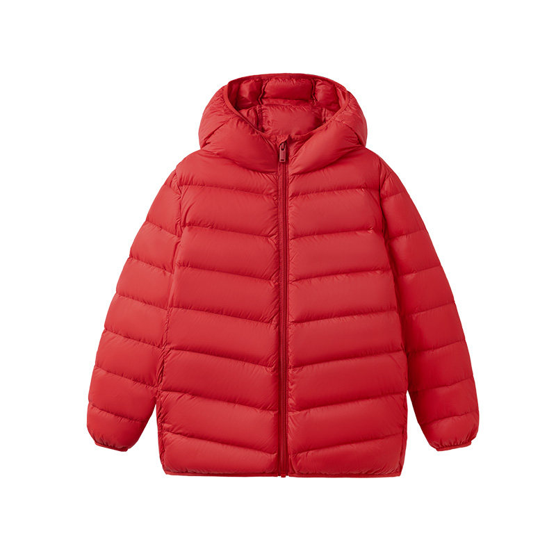 巴拉巴拉儿童羽绒服男童轻薄外套小童宝宝连帽上衣2025秋冬新款红,淘宝优惠券,粉丝福利购,淘宝优惠卷