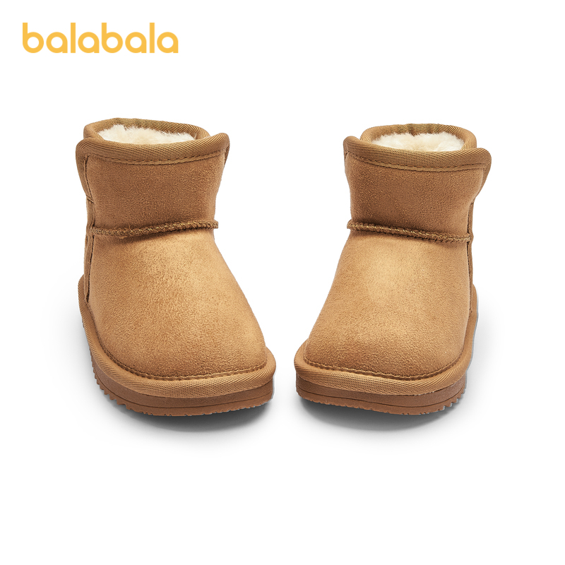 巴拉巴拉童鞋儿童雪地靴男童女童加厚短靴新款冬季加绒靴子防水小 - 图3