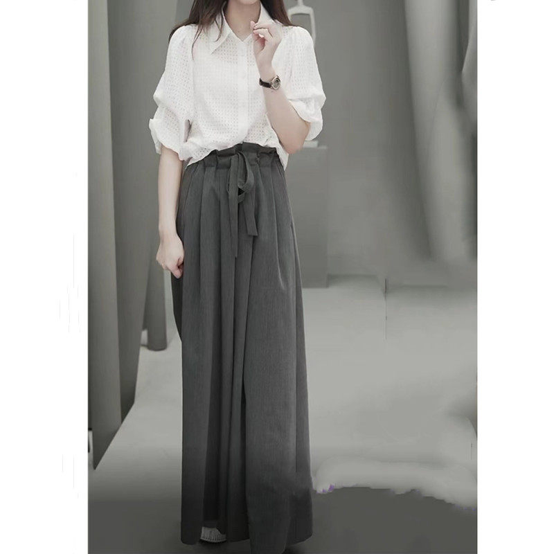 2023新款雨墨圣迪奥立夏季松紧腰休闲高腰阔腿裤长裤子222Z0831,淘宝优惠券,粉丝福利购,淘宝优惠卷