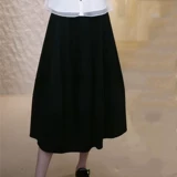 Модная черная юбка, городской стиль, высокая талия