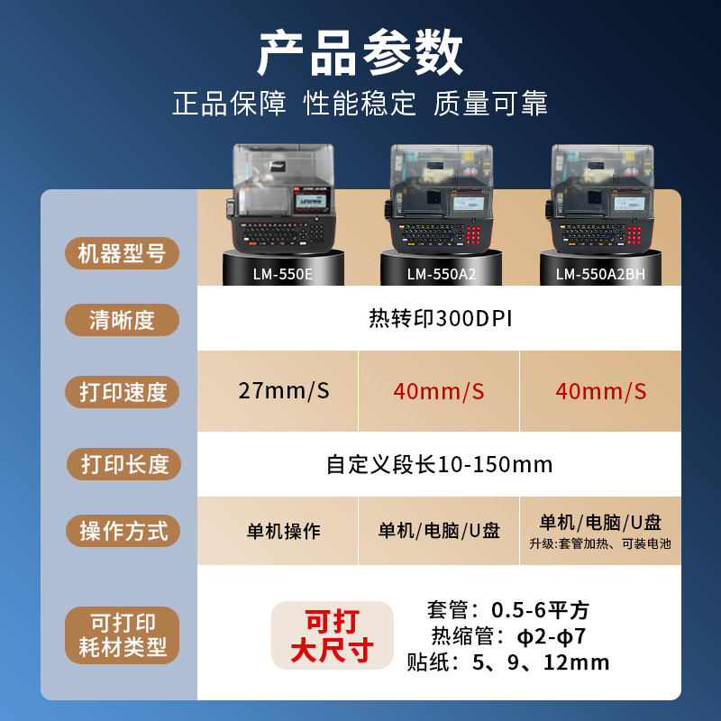 MAX线号机LM-550E号码管打印机LM-380EZ热缩套管打码机550A打号机 - 图2