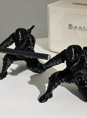 3D打印忍者黑武士手办笔架摆件
