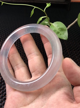 巴西冰飘极品正蓝玻璃种玛瑙手镯