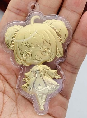 小乔珍珠链钥匙扣金箔挂饰创意卡通美少女包包挂件装饰纪念品礼物