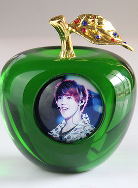 圣诞节礼物水晶苹果刻字