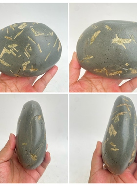 纯天然长江画面石绿泥石茶叶石多宝石罗甸石鱼缸造景观赏石摆件