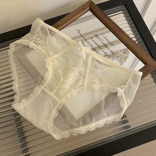夜色浪漫~女生性感纯欲镂空蕾丝女士内裤2025新款夏季薄款纯棉裆 - 图3