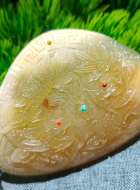 天然角雕吊坠个性霸气复古衣服毛衣配饰时尚文玩牙骨角