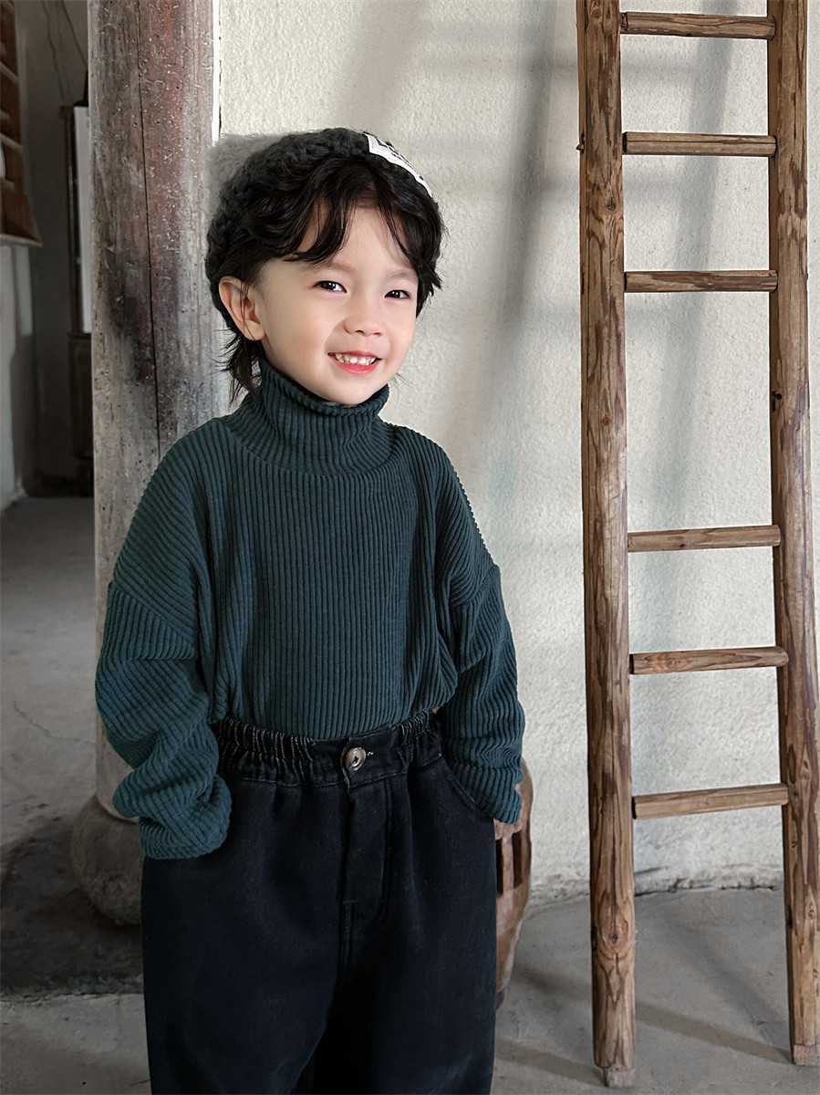 暮晨家新款冬装2024男童加绒高领打底衫中小童洋气百搭上衣内搭,淘宝优惠券,粉丝福利购,淘宝优惠卷