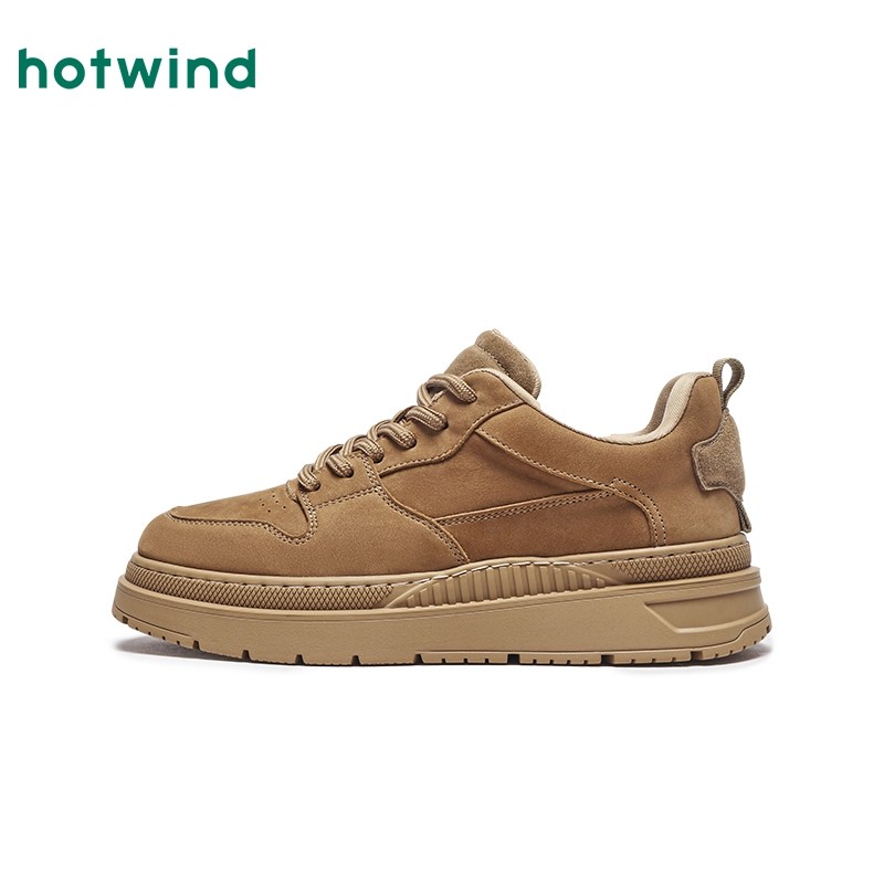 热风男鞋冬季新款男款休闲鞋工装风棕色厚底百搭休闲板鞋子,淘宝优惠券,粉丝福利购,淘宝优惠卷