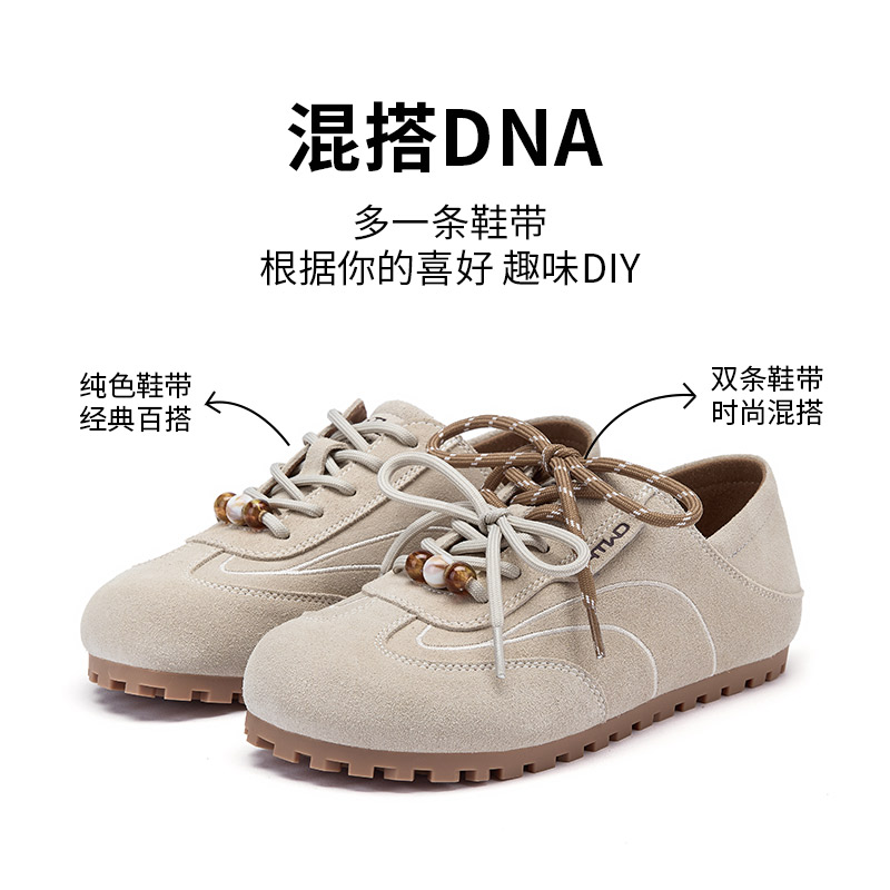 热风平底勃肯鞋女鞋2025年秋季新款女士外穿舒适休闲鞋两穿鞋子 - 图2