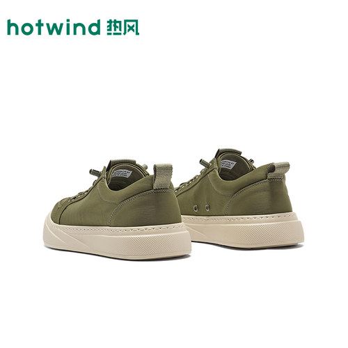 热风男鞋2026年春季新款男士时尚布鞋绿色休闲平底鞋H45M26110 - 图2