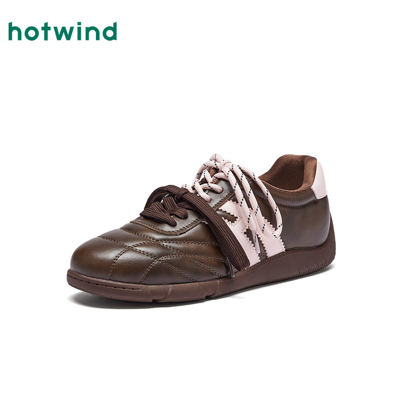 热风黑色德训鞋女2026年春季新款复古软底休闲鞋百搭双鞋带女鞋子,淘宝优惠券,粉丝福利购,淘宝优惠卷