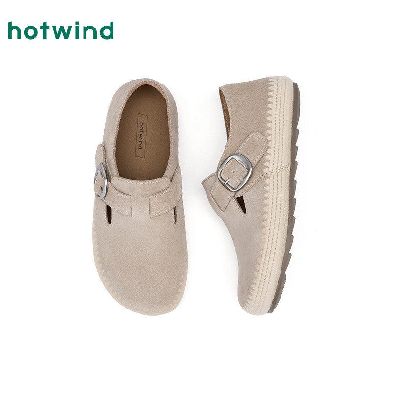 热风复古勃肯鞋女款2026年春季新款百搭软底休闲鞋平底单鞋女鞋子,淘宝优惠券,粉丝福利购,淘宝优惠卷