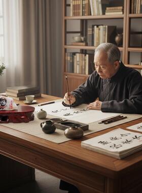 红色怀旧款毛爷爷石头摆件真石头刻字办公室桌面摆件精致