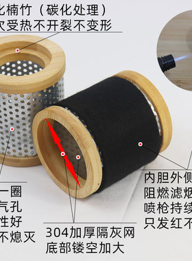 新型艾灸盒随身灸家用竹制无烟小悬灸医院同款通用全身布套艾炙罐