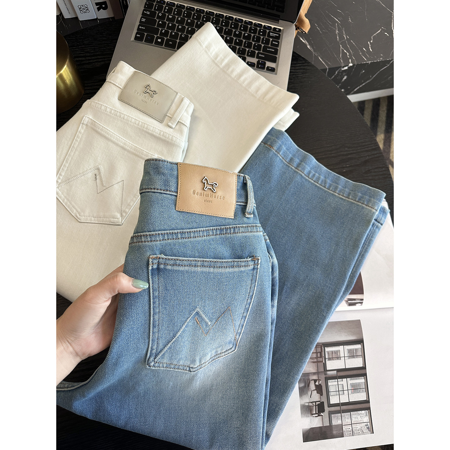 小个子天菜！~九分直筒牛仔裤女2026春季新款高腰宽松阔腿奶奶裤,淘宝优惠券,粉丝福利购,淘宝优惠卷