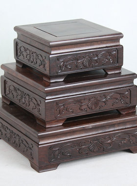 实木底座鸡黑梓木正方形底座