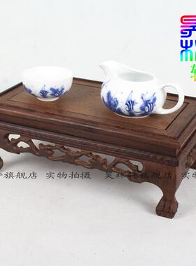 昊林轩 鸡翅木小炕几 鸡翅木虎脚长方台 摆件底座 茶具座大小均有