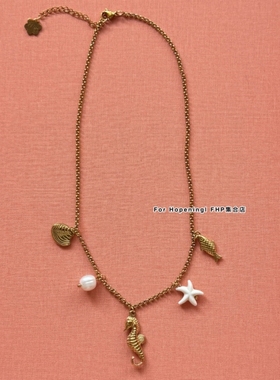 钛钢海洋生物吊坠项链不掉色