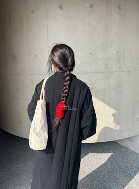 红色大肠发圈ins风豹纹