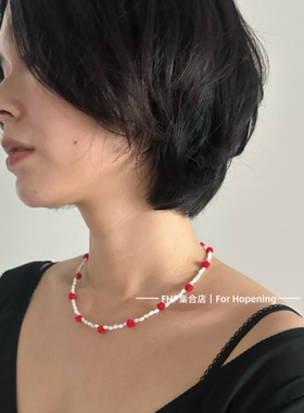 贝壳串珠项链韩系usite小众设计