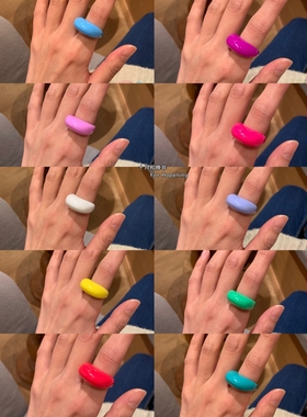 树脂戒指甜酷辣妹指环夏日色彩