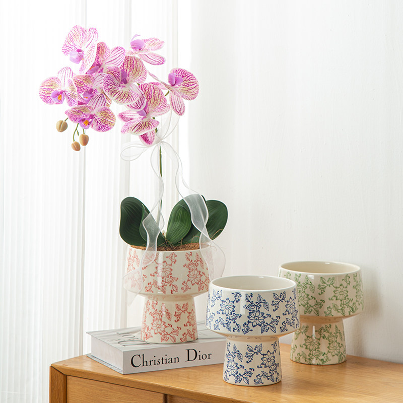 古典国风青花瓷陶瓷花盆蝴蝶兰室内装饰复古瓷器绿植花卉通用盆,淘宝优惠券,粉丝福利购,淘宝优惠卷