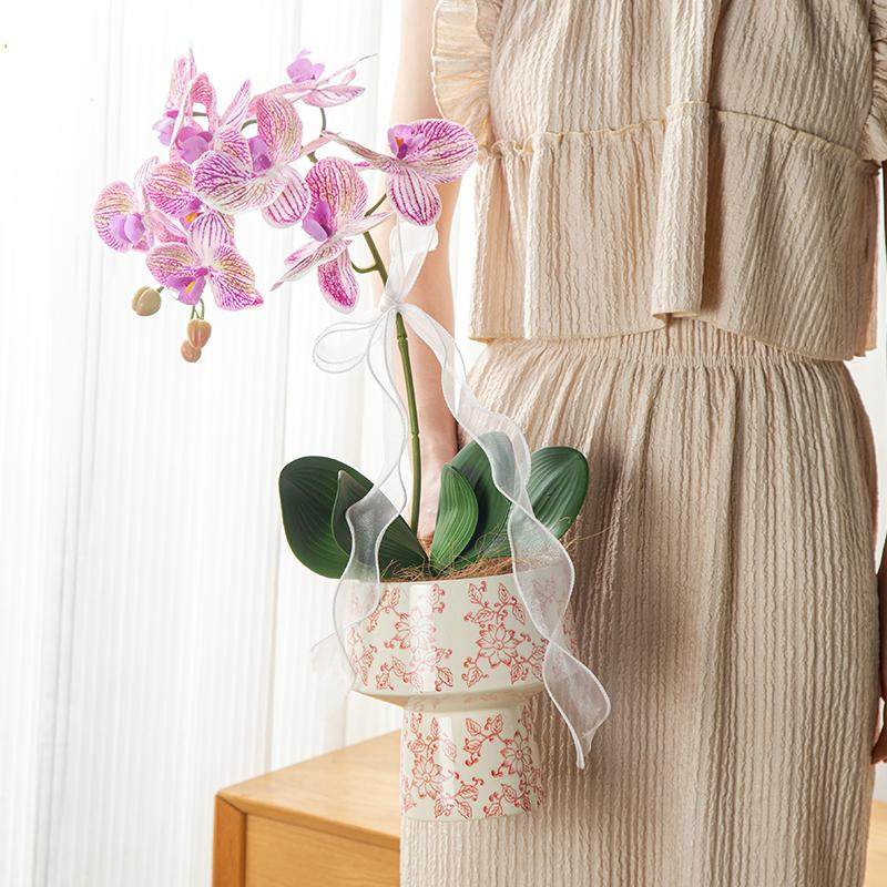 古典国风青花瓷陶瓷花盆蝴蝶兰室内装饰复古瓷器绿植花卉通用盆,淘宝优惠券,粉丝福利购,淘宝优惠卷