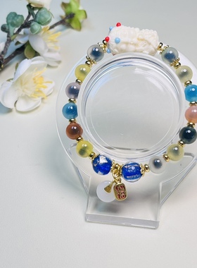 【新款高定】香灰瓷香灰半糖金银箔琉璃手串手链高定改编款