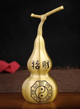 刻字开盖铜葫芦挂件摆件