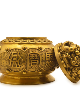 铜聚宝盆摆件家居香炉工艺品礼品