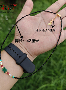 2025新款女锁骨链孔雀石小珠子手工珠子天然石小众复古串珠项链