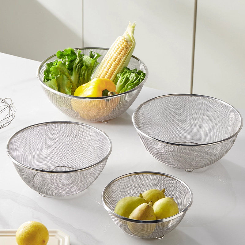 国风不锈钢沥水篮过滤筛厨房家用洗米神器洗菜盆滤水篮细孔淘米篮,淘宝优惠券,粉丝福利购,淘宝优惠卷