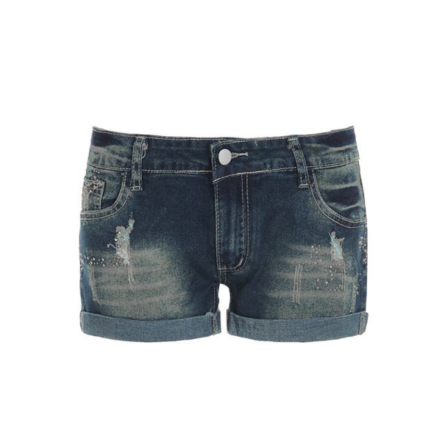 ເພັດຮ້ອນ Vintage ລ້າງ jeans skinny ຕ່ໍາ