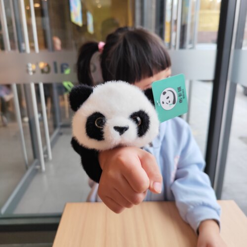 成都大熊猫公仔啪啪圈手环玩具毛绒玩偶抱抱手腕基地纪念品周边 - 图2