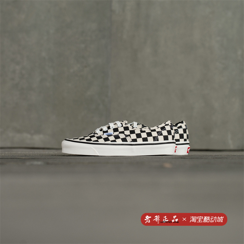 VANS Authentic 44 DX安纳海姆黑白棋盘格低帮帆布鞋VN0A38ENOAK-图0