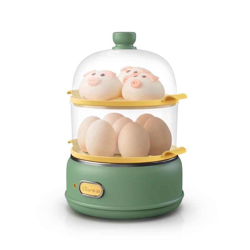 小熊煮蛋器自动断电家用1-3人多功能蛋羹小型双层蒸蛋器早餐神器-图0