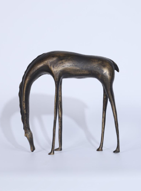 抽象轻奢现代黑马金属摆件样板房间背景墙装饰简约创意桌面摆件